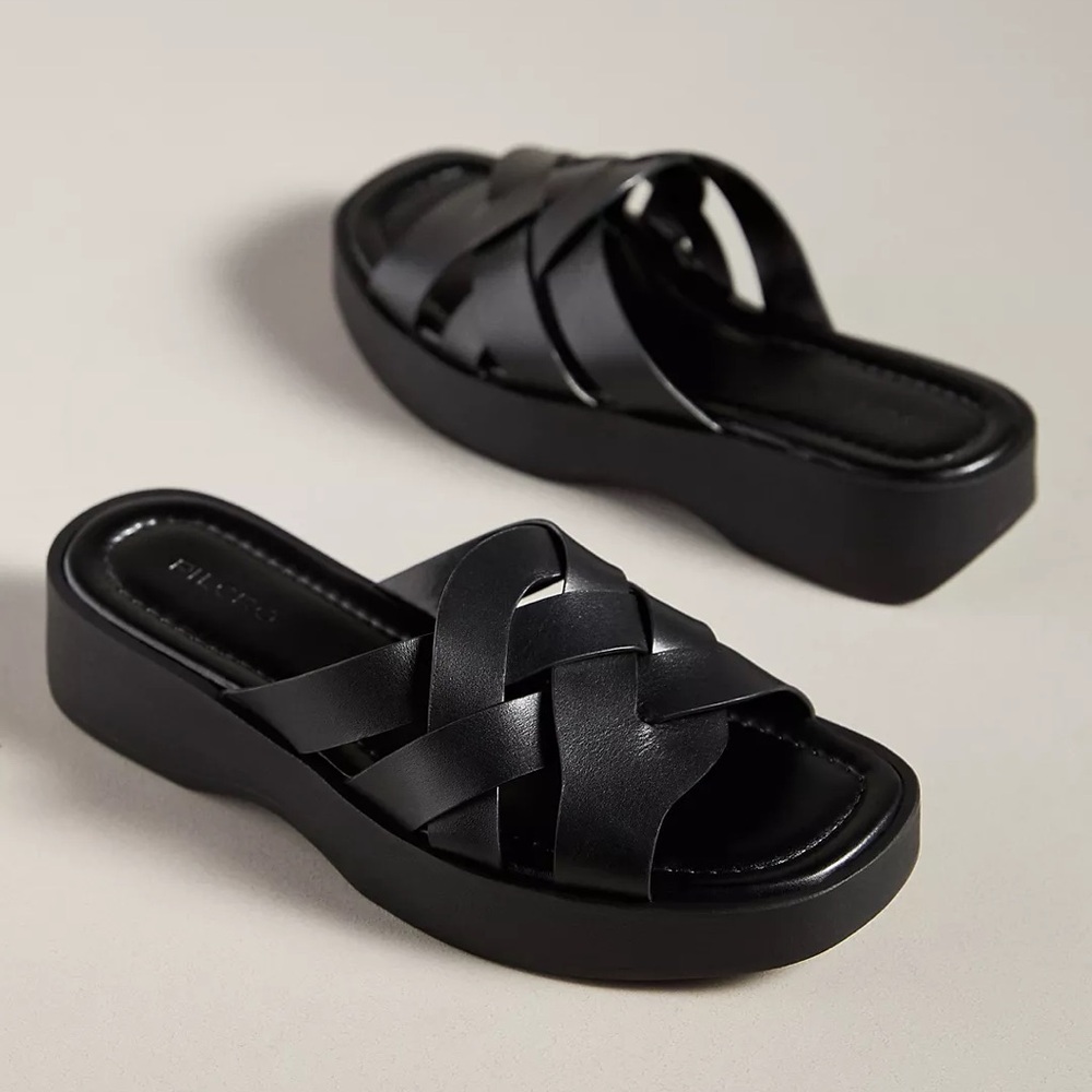 Pilcro Woven Slide Sandals